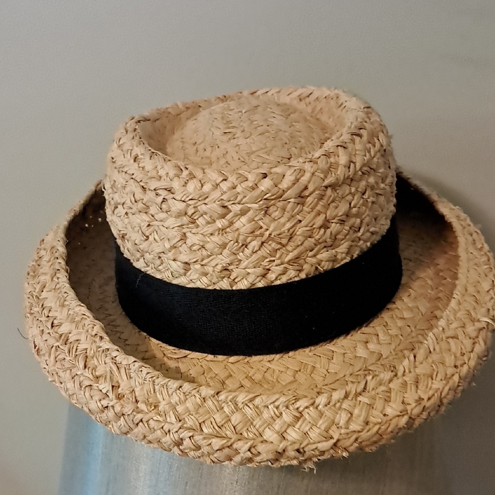 Stylish Straw Hat with Black Band